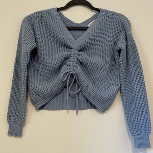 Blue Scrunch Sweater